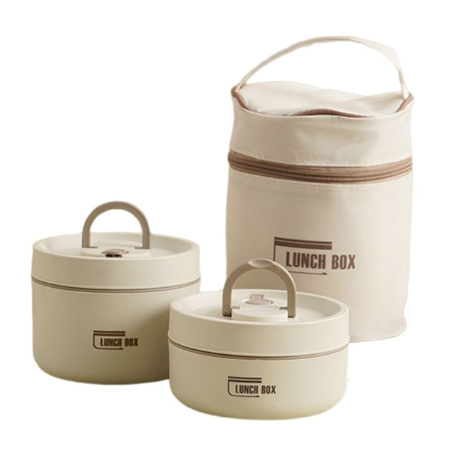 ThermoBox insulated lunchbox - White Small + Large