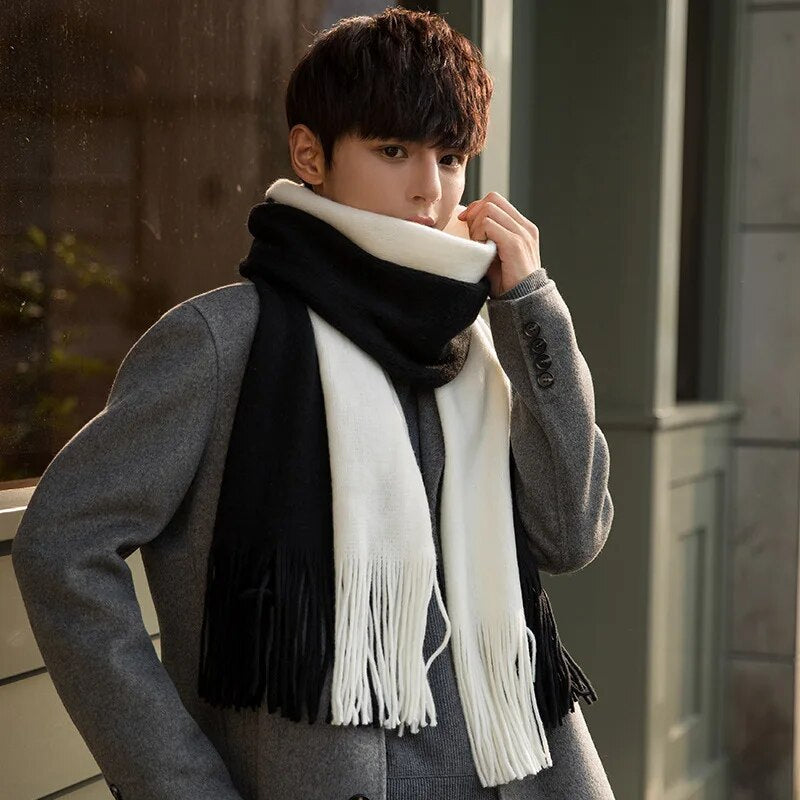 Long Cashmere Scarf | Super Soft, with Tassel Design!