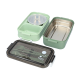 3-Tier Bento Lunch Box – Leakproof, Soup Container & Reusable Cutlery