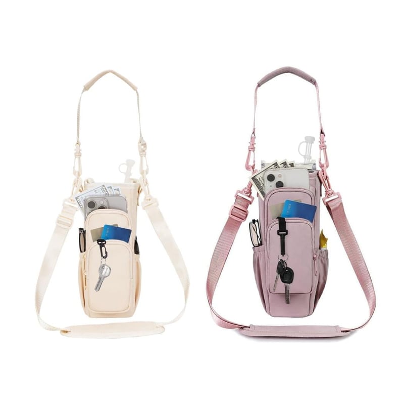 Insulated Water Bottle Sling Bag – Crossbody Strap, Zip Closure & 7 Colors