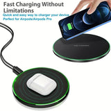 30W Fast Wireless Charger for iPhone & All Qi-Enabled Devices | Induction Charging Pad