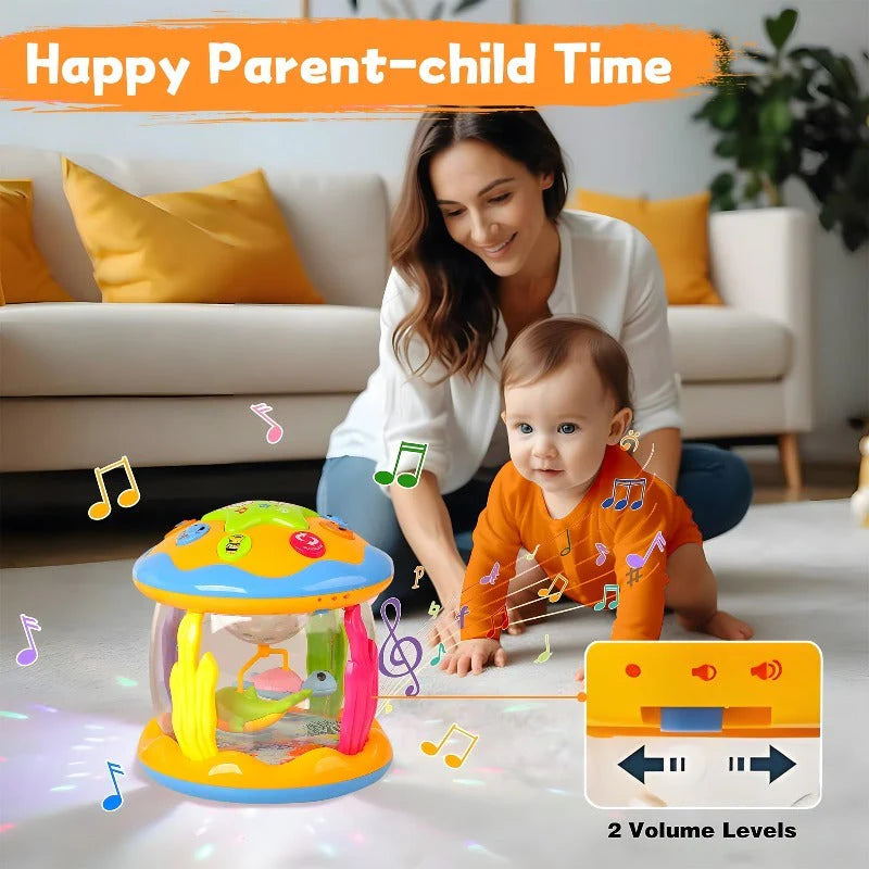 Optimized Product Title: **Rotierender Baby-Nachtlicht-Projektor mit Musik und Sternenhimmel – Beruhigende Schlafhilfe für Neugeborene und Kleinkinder** 

This title includes relevant keywords while providing more detail about the product's features and b