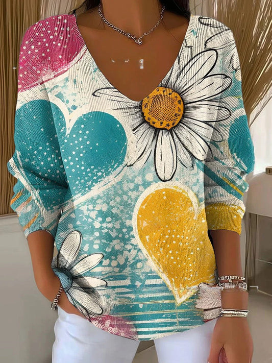 Women's V-Neck Knit Pullover