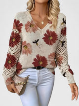 Deborah™ Lässiger Floral-Pullover für Damen - Bequemer, Modischer Sweatshirt mit Blumenmuster