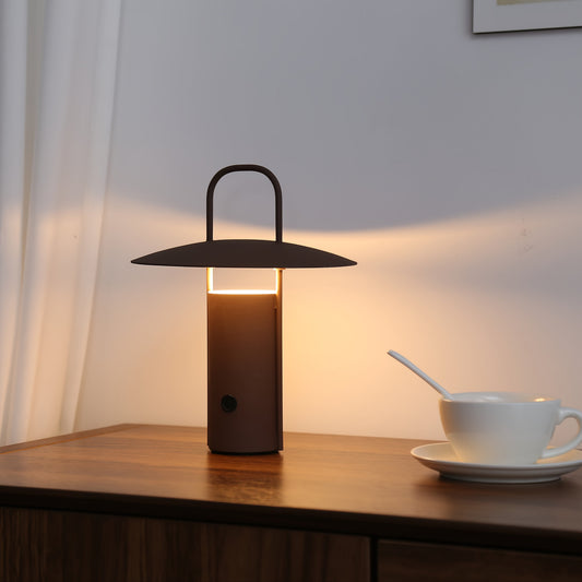 Wireless LED Touch Lamp – USB Rechargeable, Metal Finish & Three-Color Light