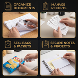 Metal Binder Clips – Rust-Resistant Steel, Spring Clamp & 4 Colors