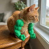 Cat Collar with Bodybuilder Arms – ABS Plastic, Lightweight & Funny Costume