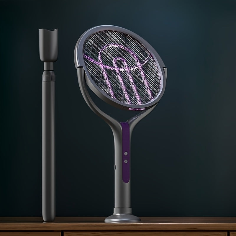 Electric Mosquito Swatter – Telescopic Handle, UV Light & USB Rechargeable