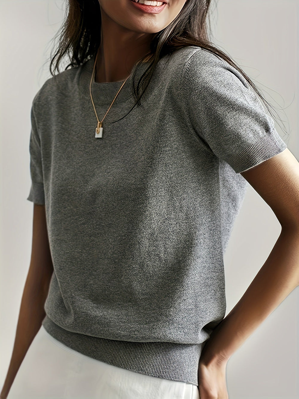Enhanced Product Title: Leah™ Casual Short Sleeve Top for Women - Stylish and Comfortable Everyday Wear

This optimized title includes relevant keywords for better visibility on Google Shopping while maintaining clarity and appeal for potential customers.