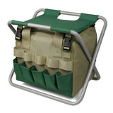 8-Piece Garden Tool Set – Stainless Steel, Folding Stool & Carry Bag