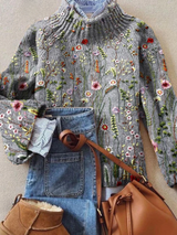 Abigail Vintage Floral Knit Sweater | Timeless Style | Cozy & Chic Women's Pullover