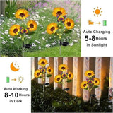Solar Sunflower Garden Stake Light – IP65 Waterproof, 74 cm & Warm White LED
