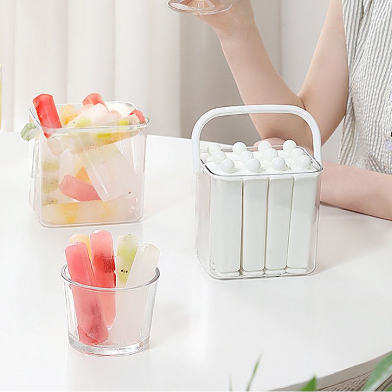 Ice Stick Mold Set – Flexible Silicone, Fits Bottles, 6 or 12 Sticks with Storage Box