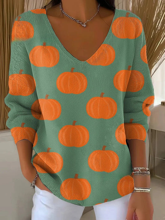 Beatrice V-Neck Knit Pullover - Stylish & Comfortable Women's Sweater