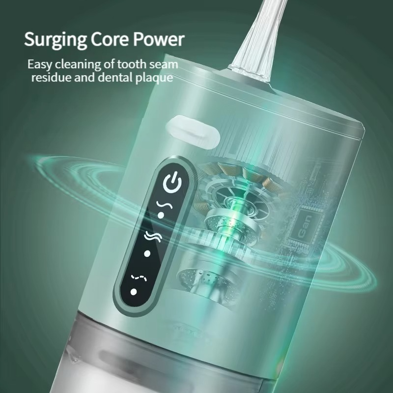 Electric Dental Water Flosser – 3 Pressure Settings, Rechargeable & Nozzle Set