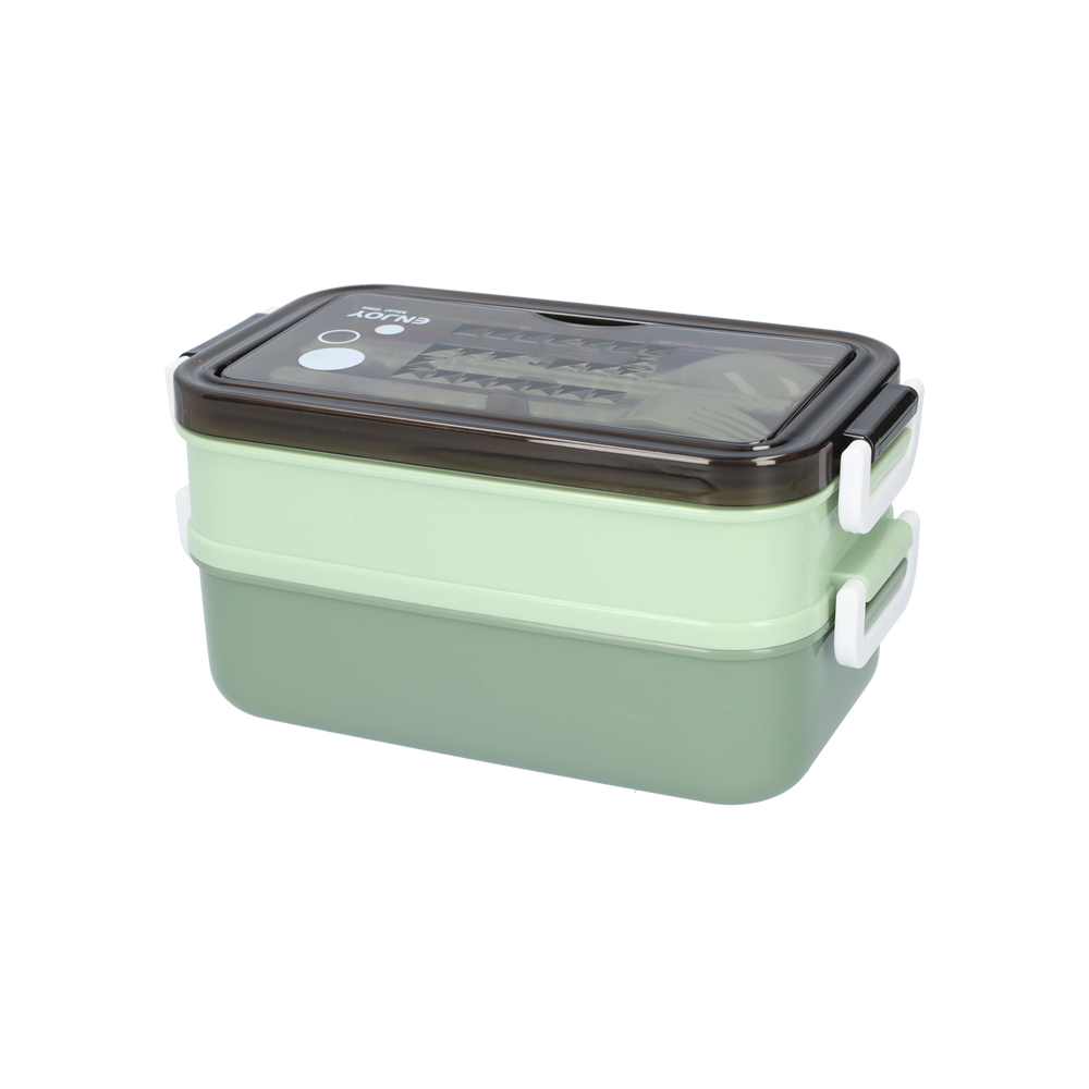 3-Tier Bento Lunch Box – Leakproof, Soup Container & Reusable Cutlery