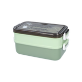 3-Tier Bento Lunch Box – Leakproof, Soup Container & Reusable Cutlery