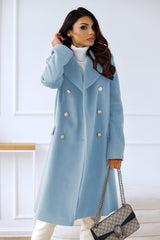 Double-breasted women's wool coat – Celina