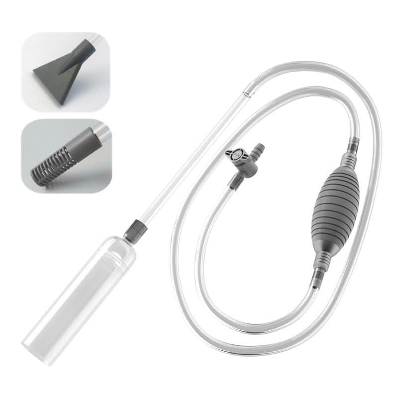Aquarium Gravel Vacuum Siphon – Adjustable Flow Control, Fish Net & 260cm Hose