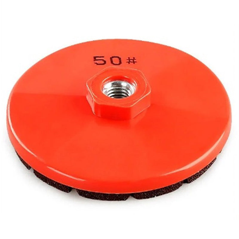 Angle Grinder Polishing Disc – Silicon Carbide, 6mm, Cooling Vents, 50 & 100 Grit