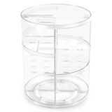 360° Rotatable Makeup Organizer - Space-Saving Cosmetic Storage with Adjustable Compartments