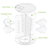 360° Rotatable Makeup Organizer - Space-Saving Cosmetic Storage with Adjustable Compartments
