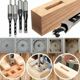 Square Hole Mortise Drill Bit Set – Carbon Steel, 4-Piece & 6.4-12.7mm