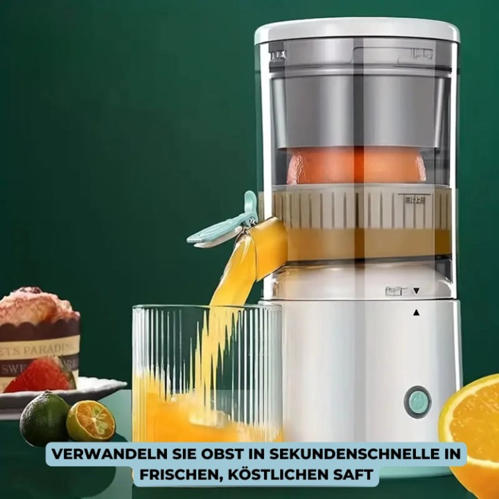 Cordless Electric Citrus Juicer – Stainless Steel Blades, Portable, 2–3 Glasses