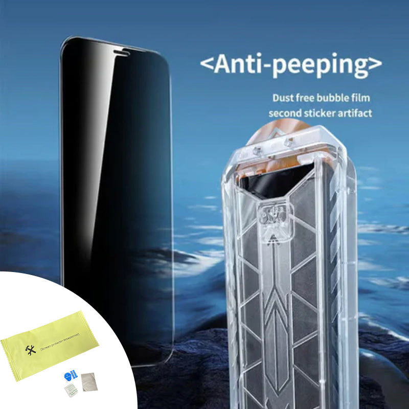 iPhone Tempered Glass Screen Protector – Dust-Free Install, Face ID Compatible & Oleophobic Coating