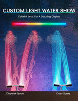 Solar Pool Fountain – RGB LED Dual-Arch Jets, Remote & App Control & 10-Hour Runtime