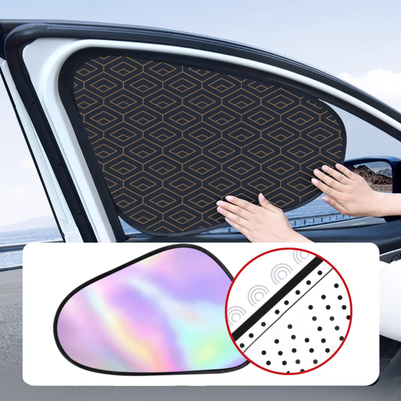Car Sunshade Set – UV Protection, Static Cling & 4-Piece Universal Fit