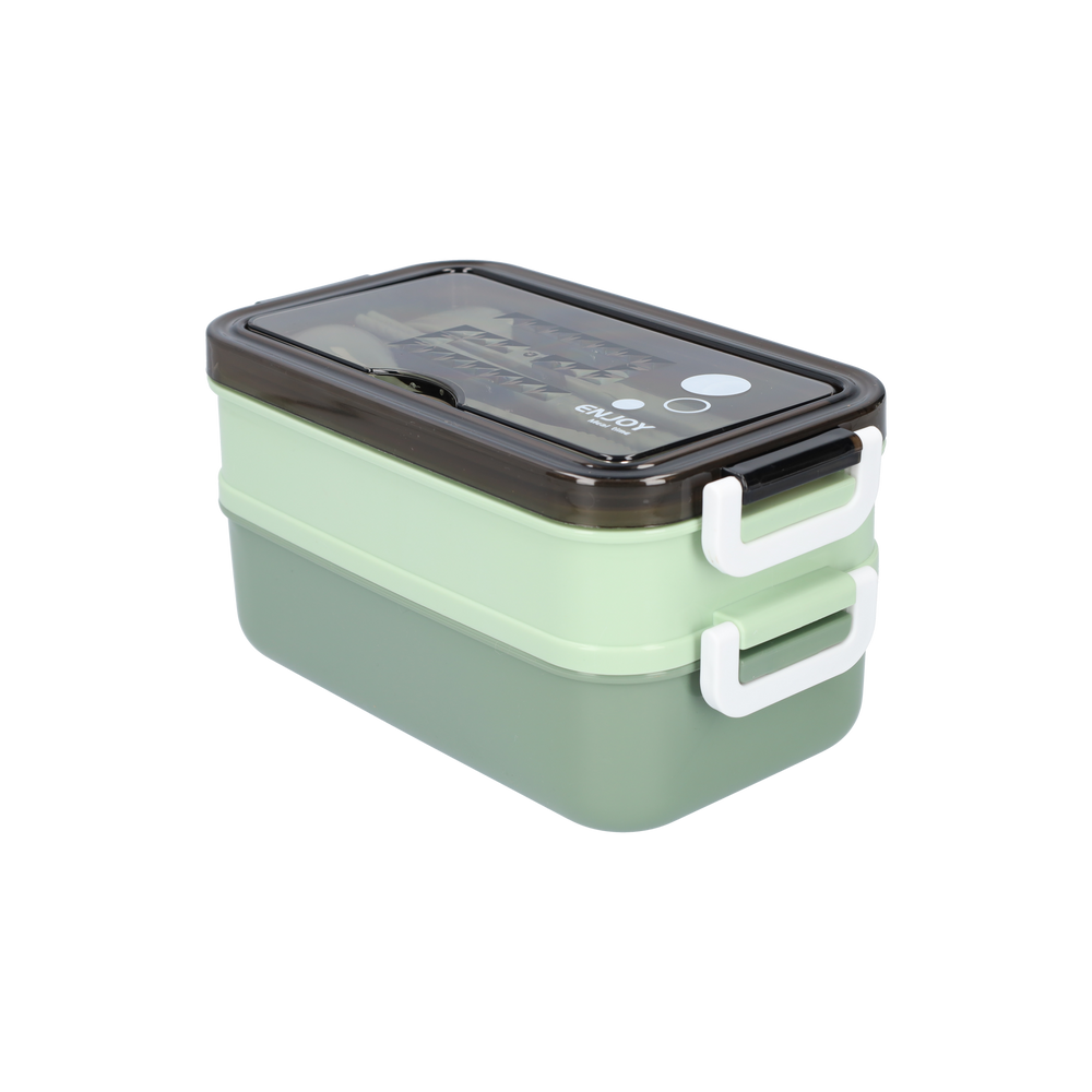 3-Tier Bento Lunch Box – Leakproof, Soup Container & Reusable Cutlery