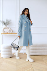 Double-breasted women's wool coat – Celina
