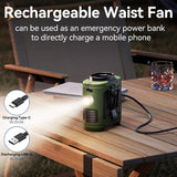Portable Belt Clip Fan – Hands-Free Cooling, USB Rechargeable & Adjustable Speeds