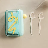 Push-Button Floss Pick Dispenser – 100 Picks, Refillable & Dustproof