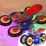 Electric Motorcycle Toy – 360° Rotation, LED Lights & Music for Kids 3+