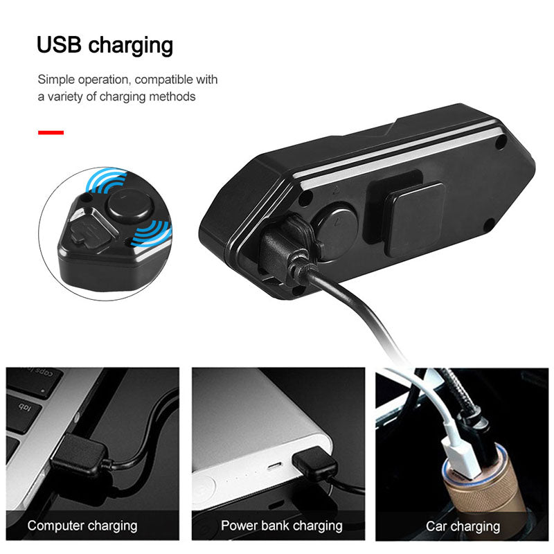 Bike Tail Light with Remote – Turn Signals, 120dB Horn, Waterproof & 900mAh USB Rechargeable