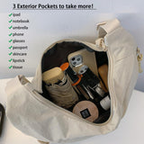 Nylon Crossbody Bag – Multiple Compartments, Adjustable Strap, 34×22cm, Unisex