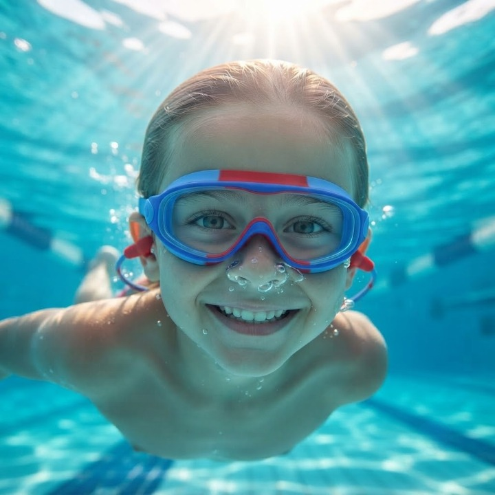 Kids Swimming Goggles – 2-Pack, Anti-Fog, UV Protection & Ear Plugs