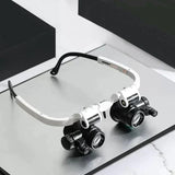 LED Head Magnifying Glasses – 6x to 25x Lenses, Dual LED Lights & 115g Lightweight