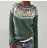 SILVIA Retro Pullover Sweater for Women | Vintage-Inspired Knitwear | Cozy & Stylish Fashion Top