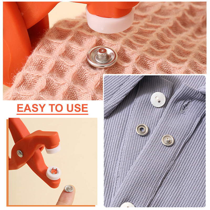 Metal Snap Fastener Set with Pliers – Stainless Steel, Silver & 50-Piece Kit
