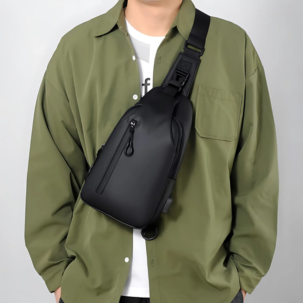Unisex Anti-Theft Crossbody Bag – Waterproof Polyester, Hidden Pockets & Adjustable Strap