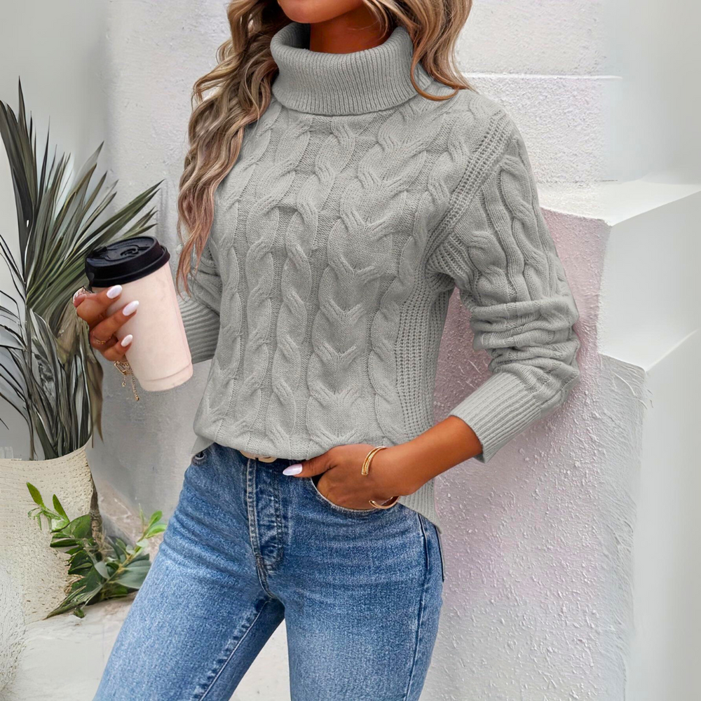 Enhanced Product Title: "Charlotte Women's Cozy Knitted Turtleneck Sweater - Stylish & Warm Pullover for Fall/Winter" 

This title includes relevant keywords for better visibility while clearly describing the product's features and benefits.