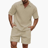 Men's Two-Piece Set – Quilted Structure & Half-Zip
