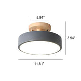 Round LED Ceiling Light – 3 Light Colors, Semi-Flush Mount & 3 Sizes