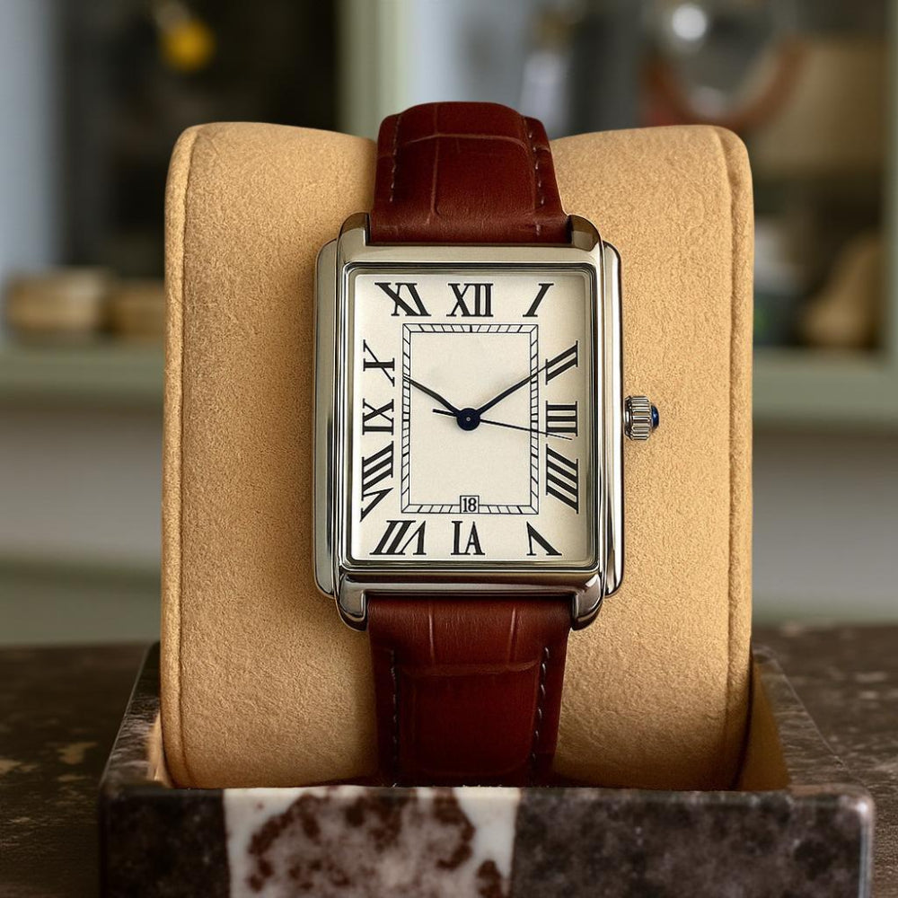 Men's Dress Watch – Classic Design, Square Analog & Retro Style