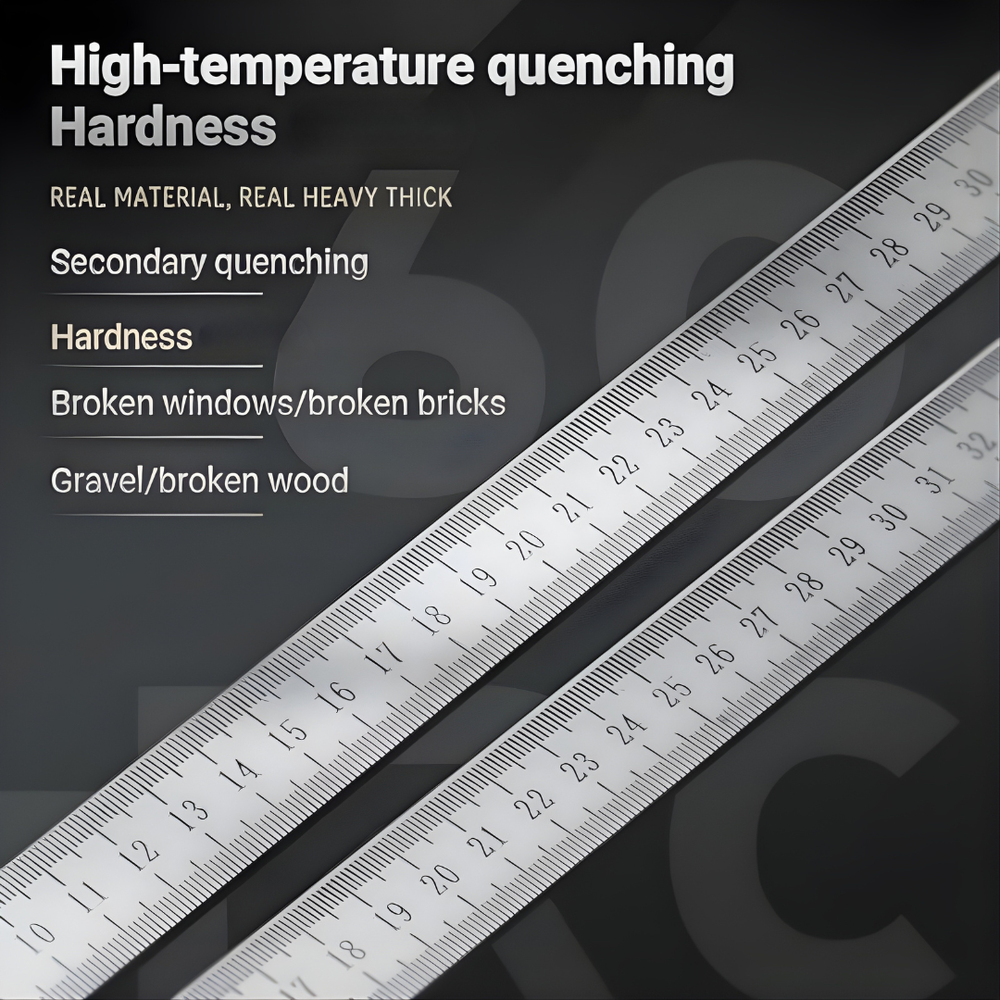 Optimized Product Title: "Edelstahl-Lineal mit Präzisen Lasergravierten Markierungen – Langlebiges Messwerkzeug für Handwerk und DIY-Projekte" 

This title includes relevant keywords while providing additional context about the product's durability and in