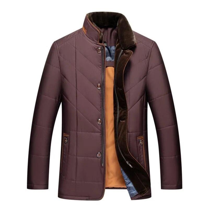 Michele Men's Winter Jacket with Stand-Up Collar - Stylish & Warm Outerwear for Cold Weather