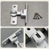 Aluminum Door Latch Lock – Corrosion-Resistant, Silver, 2-Pack with Screws